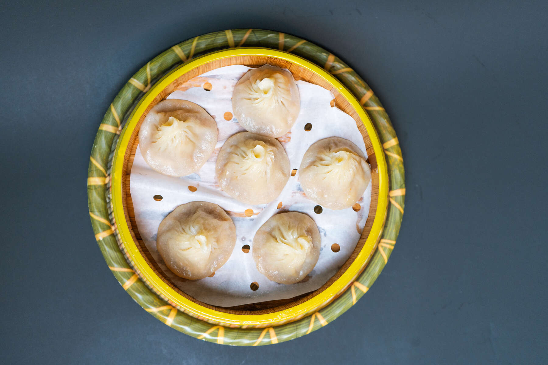 Dumplings in steamer